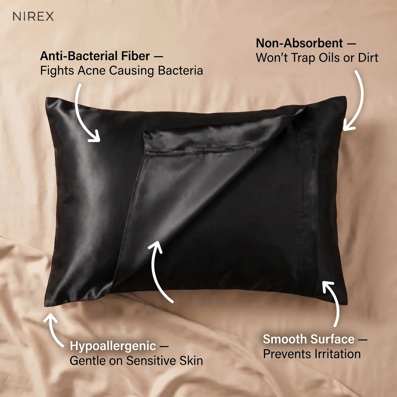 Anti Bacterial Silk Pillowcase